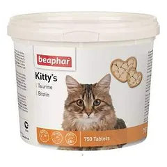Витамины для кошек - Beaphar KITTY'S + Taurine + Biotin, 750tab parduotuvėje petreon.lt