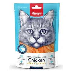 Wanpy skanėstas katėms, vytintos vištienos juostelės, minkštos, 80g