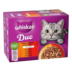 Didelė pakuotė Whiskas Duo porcijų paketėliai 144 x 85 g, drėgnas maistas katėms — 2 nuotrauka
