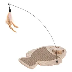 TIAKI medinė žuvis draskymui ir žaidimams, žaislas katėms, L 36 x B 26 x H 4 cm — 2 nuotrauka