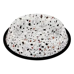 Duvo+ dubenėlis šunims Deco Fix Terrazzo Look, baltas
