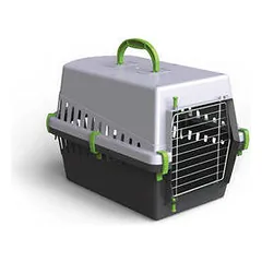 Georplast transportavimo dėžė augintiniams 50 x 33 x 32 cm su metalinėmis durelėmis, įvairių spalvų — 2 nuotrauka