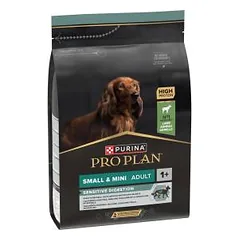 Purina Pro Plan Small & Mini Sausas pašaras mažo ir labai mažo dydžio suaugusiems šunims, turintiems jautrią virškinimo sistemą, su ėriena, 3 kg