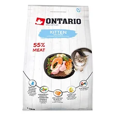 Ontario visavertis pašaras jauniems kačiukams su lašiša Kitten Salmon, 2 kg — 3 nuotrauka