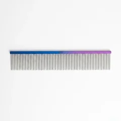 Aliumininės šunų ir kačių šukos, retais dantimis, 22,5 cm, mėlynos-violetinės, pt-32