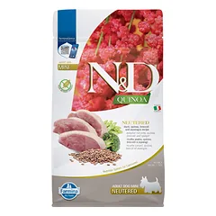 Farmina N&D Mini Adult Neutered Duck, Quinoa, Broccoli & Asparagus sausas maistas šunims