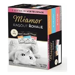 MIAMOR Ragout Royale Multibox 12 x 100 g kalakutiena, lašiša, elniena drebučiuose