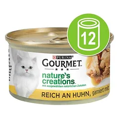 Gourmet Nature's Creations drėgnas maistas katėms 12 x 85 g