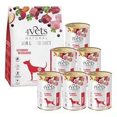 DOLINA NOTECI 4Vets Natural Renal Kit sausas maistas 1kg + drėgnas maistas 6x400g