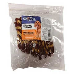 Hau & Miau Lamb Sticks Twined By Fish papildomas maistas suaugusiems šunims, ėrienos pagaliukai su žuvies juostelėmis, 500 g