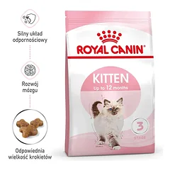 ROYAL CANIN Kitten 3 x 400 g sausas ėdalas kačiukams nuo 4 iki 12 mėnesių amžiaus