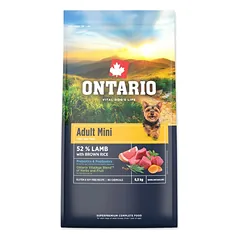 Ontario Adult Mini Lamb & Brown Rice 6,5kg sausas maistas suaugusiems mažų veislių šunims su ėriena