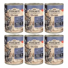 WIEJSKA ZAGRODA Forest Flavors elnių ir putpelių šlapias ėdalas šuniukams 6 x 400 g