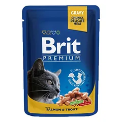 Brit Premium Salmon & Trout konservai katėms lašiša ir upėtakis, 100g