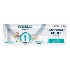 Forza10 Medium Mono Diet Fish sausas maistas vidutiniams šunims su žuvimi, 12 kg — 3 nuotrauka