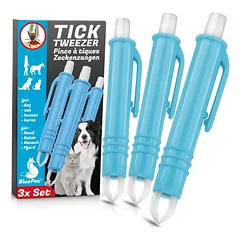 BluePet 3x Zeckenpinzette, Automatische Zeckenzange Zeckenentferner