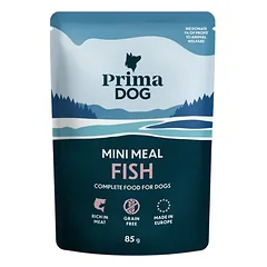 PrimaDog Mini Lašišos ir silkės ėdalas šunims 85 g x 24 vnt