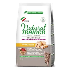 Natural Trainer Hairball Adult Cat sausas maistas katėms su vištiena