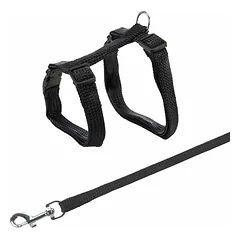 Trixie Harness With Lead krūtinės diržas su pavadėliu katėms, reguliuojamas, 22-42 cm / 10 mm, pavadėlis 1.25 m — 4 nuotrauka