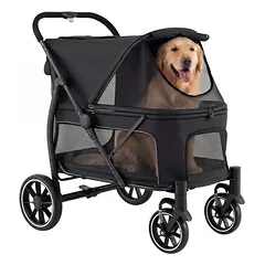 GIANTEX Hundewagen faltbar mit Sonnendach, bis 40 kg