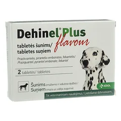 Dehinel Plus Flavour tabletė nuo kirminų šunims, 2 tabl. parduotuvėje mumbo.lt