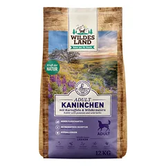 WILDES LAND rabbit&potatos sausas begrūdis pašaras suaugusiems šunims su triušiena ir bulvėmis, 12 kg