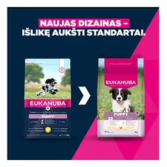Eukanuba Life Care Medium Puppy sausas maistas vidutinių veislių šuniukams su vištiena, 3 kg — 2 nuotrauka