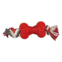 Spot Play Strong gumijas kaulas žaislas šunims su virve, 9 cm