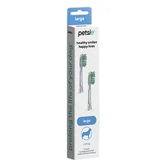 DOGSLIFE Petsie Toothbrush Replacement Head keičiamos dantų šepetėlio galvutės, L, 2 vnt