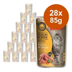 Super Benek begrūdė garuose virta filė, drėgnas maistas katėms 28 x 85 g