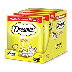 DREAMIES Mega Pack 4x180g – kačių skanėstai su skaniu sūriu