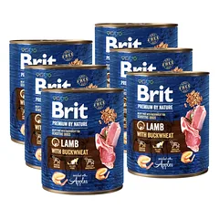Brit Premium by Nature kons. Lamb with Buckwheat 6x800g