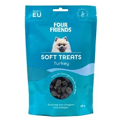 FourFriends minkšti treniruočių skanėstai su kalakutiena, 200 g