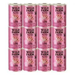 WILD FARM Paštetas su ėriena 12x400g - ėdalas katėms be glitimo