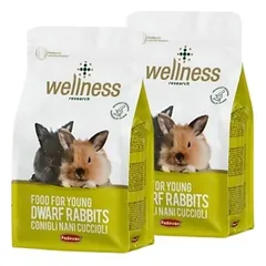 Maistas jauniems dekoratyviniams triušiams Wellness Young Dwarf Rabbits 2x1 kg