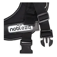 Nobleza suņu kaklasiksna L, melna ar atstarojošo elementu, 68-88cm — 5 nuotrauka