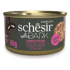 Schesir After Dark konservuotas maistas katėms su vištiena ir kumpiu, 80g