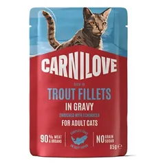 CARNILOVE Gravy Trout enriched with Echinacea NEW konservai katėms, 85 g — 2 nuotrauka