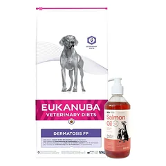 EUKANUBA Dermatosis FP 12kg + LAB V Lašišų aliejus šunims ir katėms 500ml