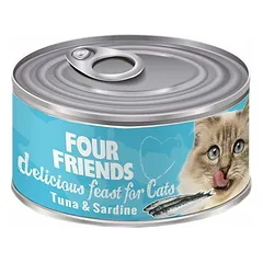 Four Friends Tuna & Sardine papildomas pašaras katėms su tunu ir sardinėmis, 85 g