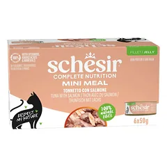 Schesir konservuotas maisto rinkinys katėms su tunu, želėje, 6x50g