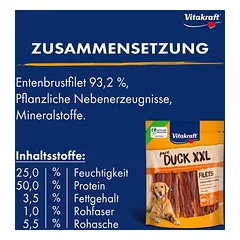 Vitakraft pure DUCK XXL antienos juostelės, skanėstai šunims — 4 nuotrauka