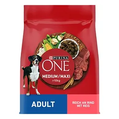 PURINA ONE Medium/Maxi Adult Rind & Reis
