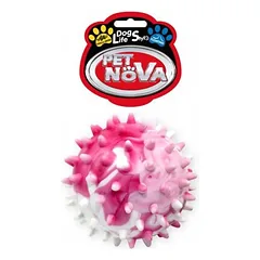 PET NOVA žaislas spygliuotas guminis kamuolys 6.5cm (plūduriuoja) 2vnt