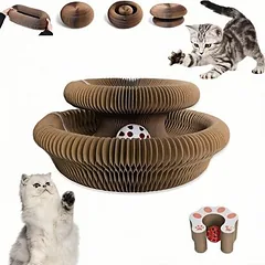 ZooVenture Zusammenklappbarer Kratzbaum – 2-in-1 Katzenspielzeug