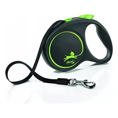 Flexi Black Design juostelinis pavadis, M, iki 25kg 5m, juostelinis, žalios spalvos — 2 nuotrauka