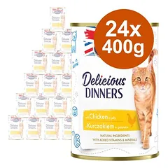 Butcher's Delicious Dinners drėgnas maistas katėms, ekonominė pakuotė 24 x 400 g