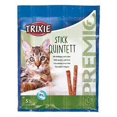 Trixie PREMIO Stick Quintett, poultry-liver, skanėstas katėms 5x5 g