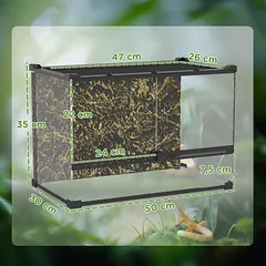 Stiklinis terariumas 50 × 30 × 35 cm — 3 nuotrauka