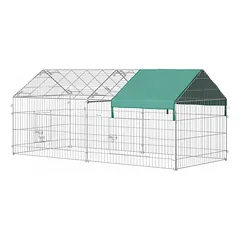 Mažų gyvūnų aptvaras PawHut 220x103x103cm., sidabrinės spalvos